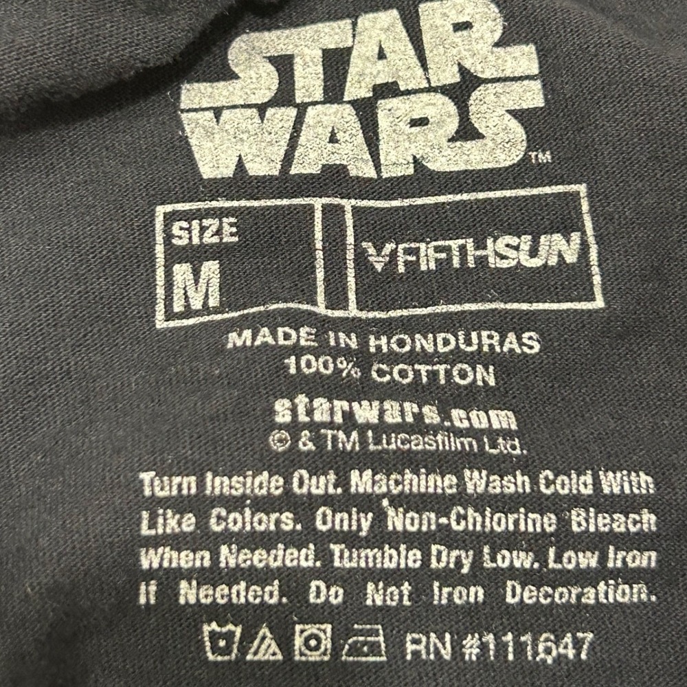 Fifth Sun Star Wars Black Millennium Falcon T-Shirt Mens Size M - Picture 4 of 5